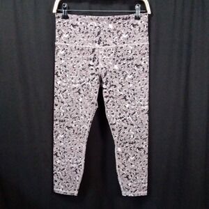 Athleta Elation Textured 7/8 Tight High-Rise Leggings Gray Black Women's Medium‎